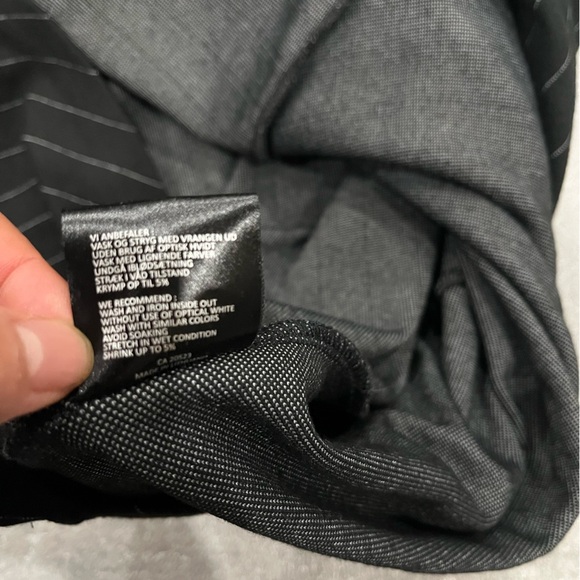 [3/40/US:L]NOR Denmark Black Long Sleeve Asymmetrical Striped Baggy Dress Funky - Picture 5 of 11